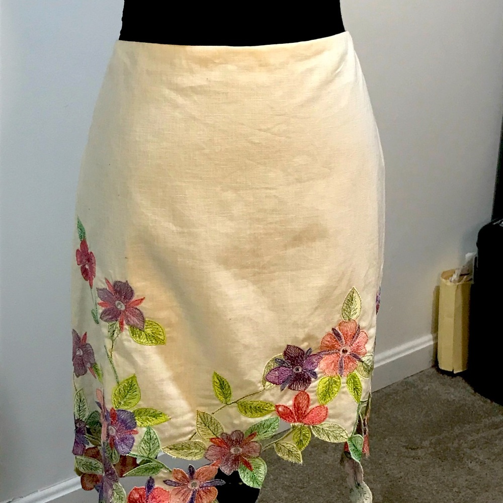 Beautifully embroidered cotton skirt